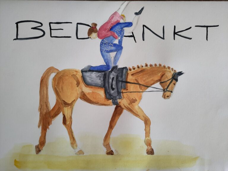 How to draw a vaulting horse?