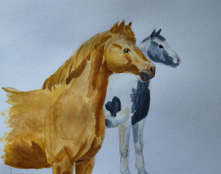 Drawing horses I know – Day 3 – Alert horses